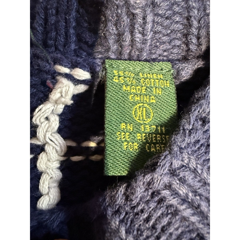 Vtg‎ Embassy Row GolfBear Knit Sweater Size XL Linen Cotton Blend Preppy RARE - Picture 4 of 7